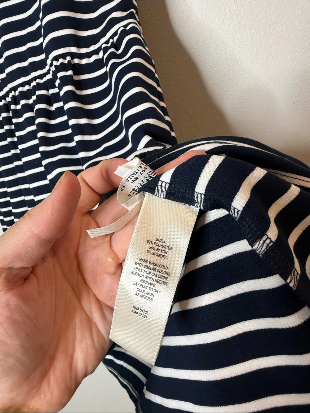Eliza J Nautical Coastal Sailor Stripe Tiered Mini Dress Navy & White Striped xs - Picture 7 of 10